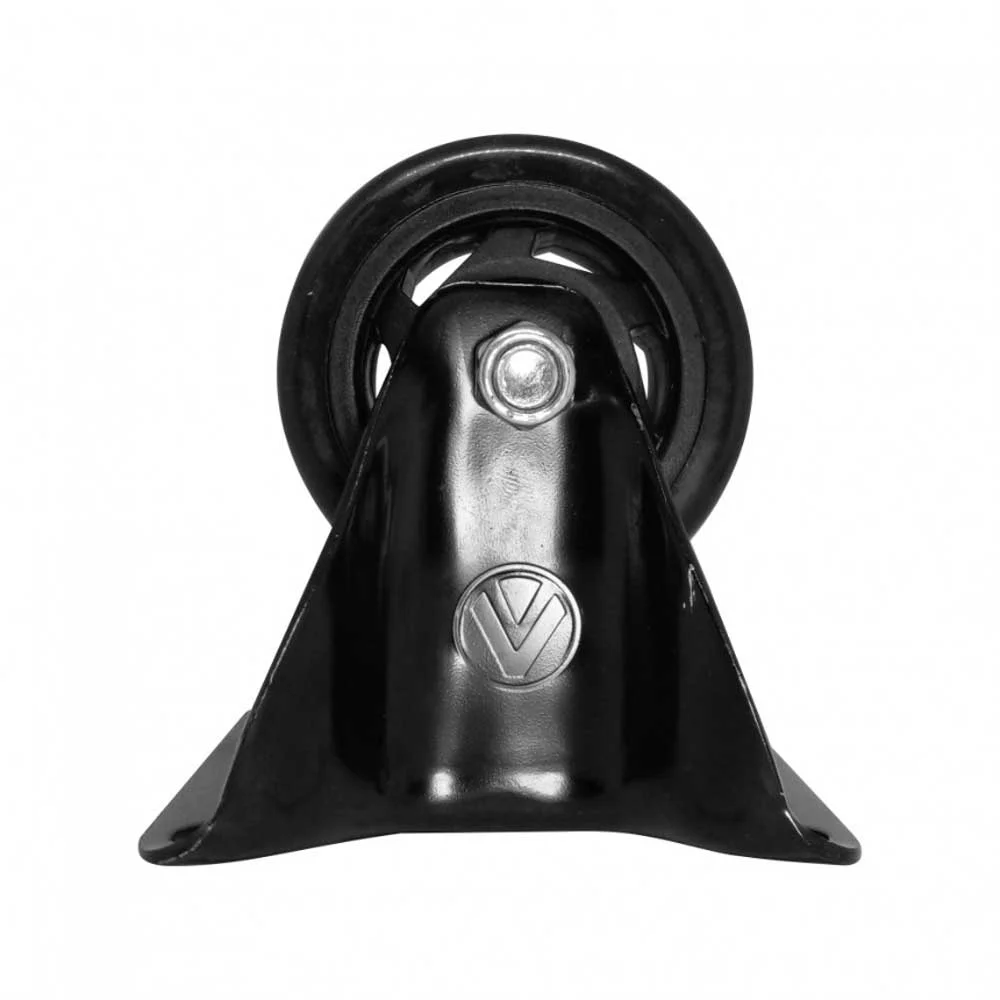 Rodízio de PVC Preto 3 pol. Fixo A09430-F Ajax